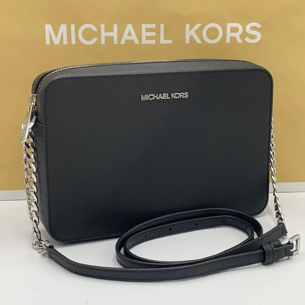 MICHAEL KORS JST LARGE EAST WEST CROSSBODY BLACK - Picture 2 of 13
